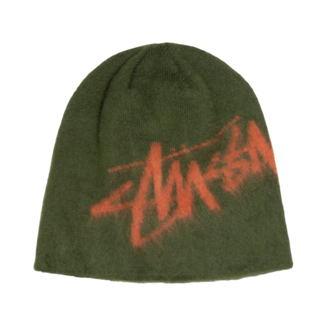 스투시 브러쉬드 아웃 스탁 스컬캡 비니 올리브(Stussy Brushed Out Stock Skullcap Beanie Olive)