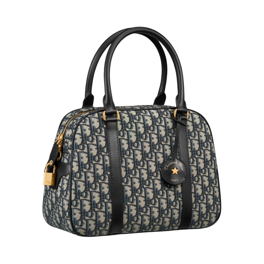 디올 라지 디바이브 볼링 백 오블리크 자카드 블루(Dior Large D-Vibe Bowling Bag Oblique Jacquard Blue) - 2