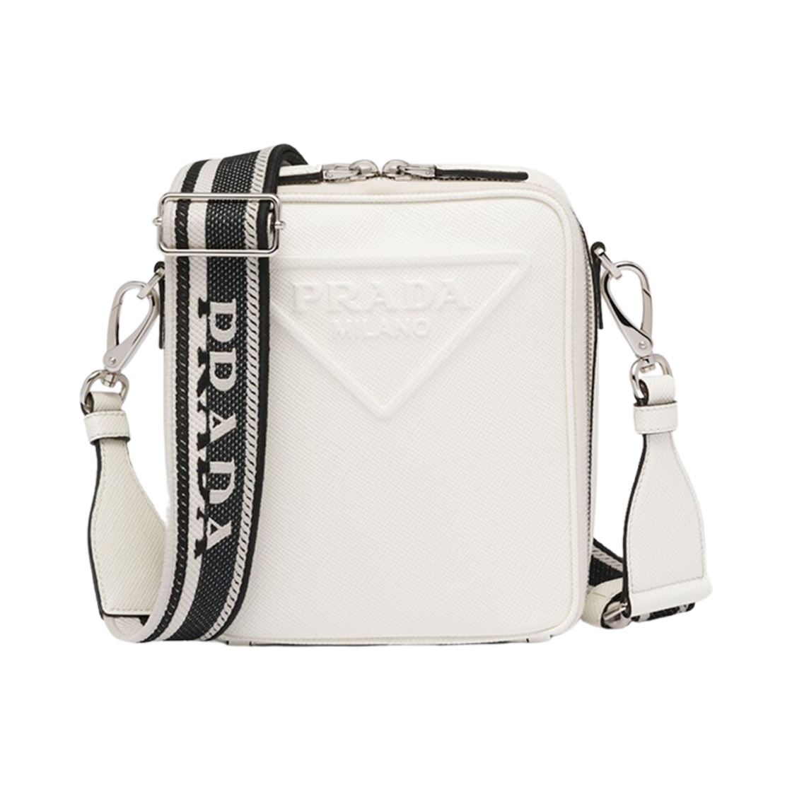 프라다 사피아노 레더 숄더백 화이트(Prada Saffiano Leather Shoulder Bag White) - 1