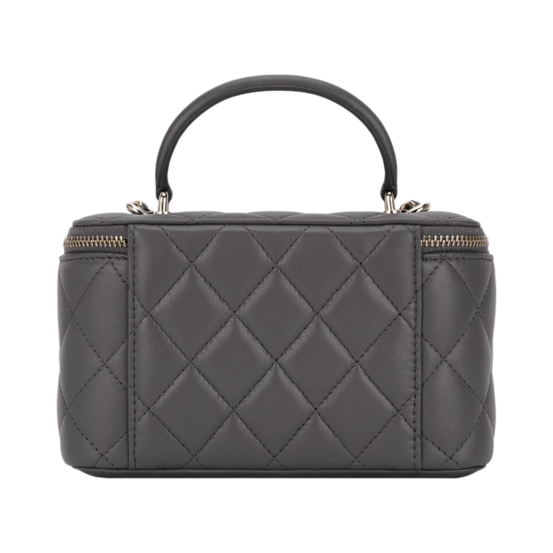 AP2199-B06660-NI691 Chanel Vanity With Chain Lambskin & Gold Dark Grey - #2