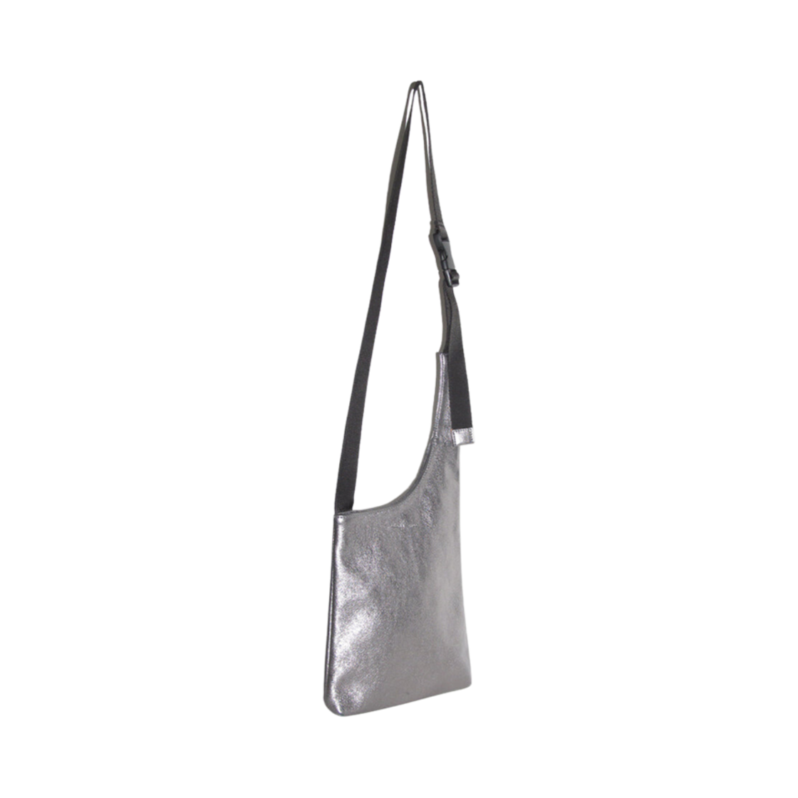PN0005 Paloma Wool Harp Rectangular Adjustable Leather Bag Silver