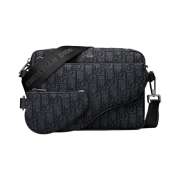 Dior Saddle Triple Pouch Black Dior Oblique Jacquard