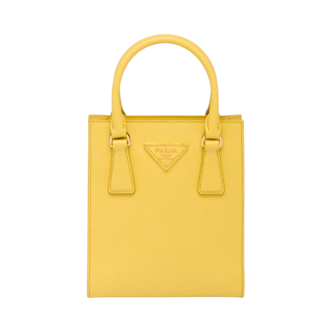 1BA358-NZV-F0377 Prada Saffiano Leather Handbag Sunny Yellow - 대표 이미지 #1