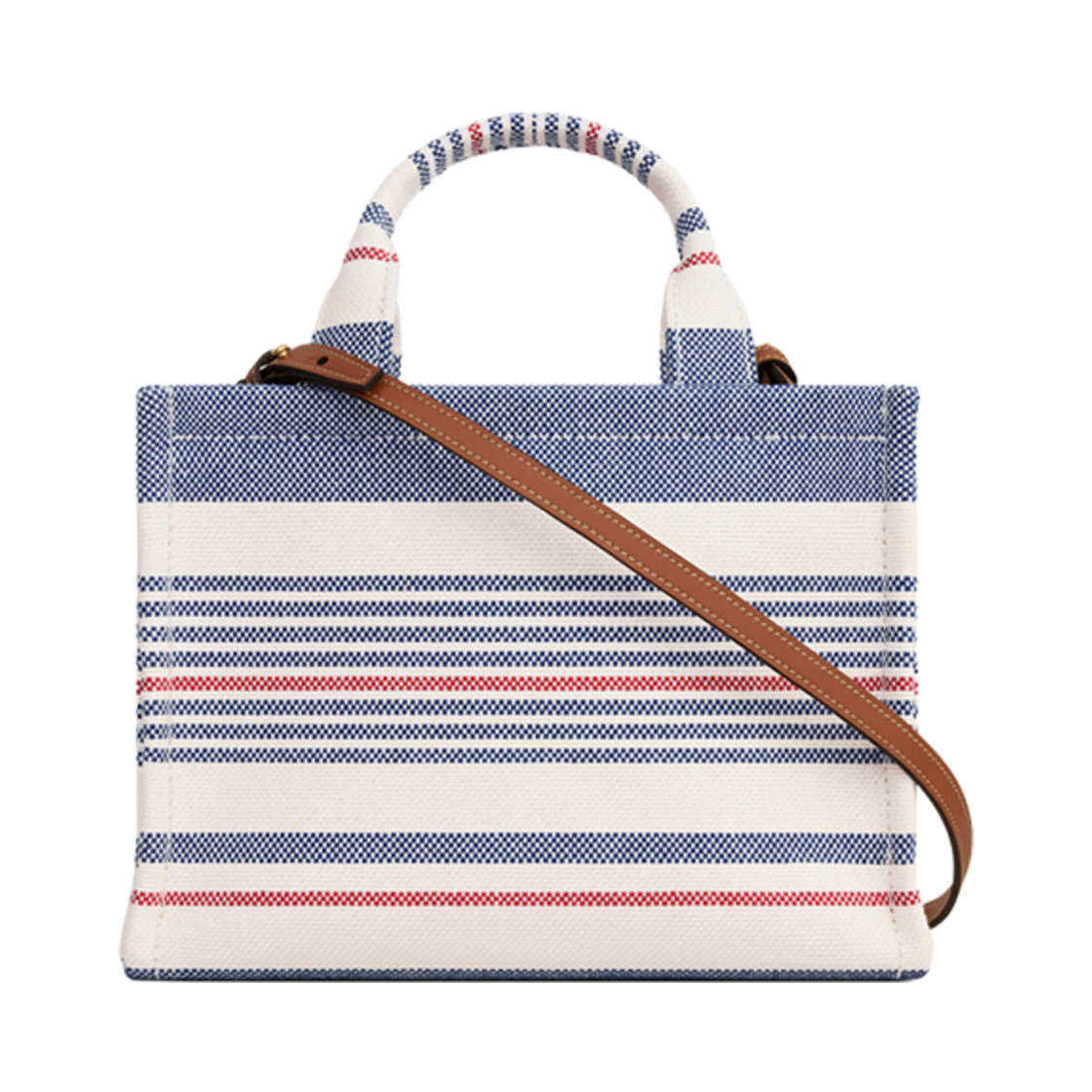 셀린느 스몰 카바스 타이스 스트라이프 텍스타일 앤 카프스킨 멀티컬러(Celine Small Cabas Thais in Striped Textile and Calfskin Multicolor) - 3