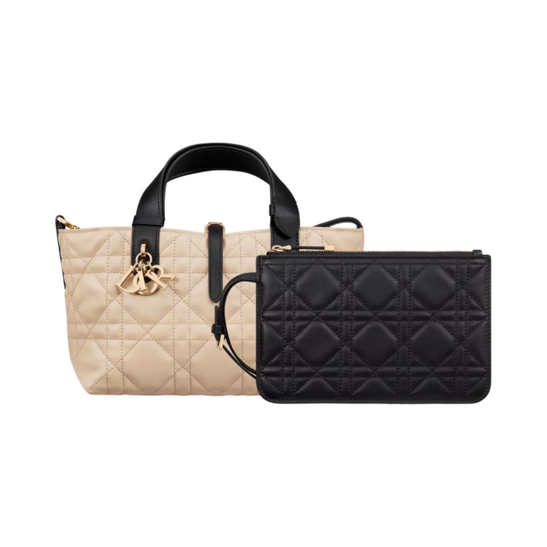 디올 스몰 뚜주흐 백 매크로까나쥬 카프스킨 로프 베이지 블랙(Dior Small Toujours Bag Macrocannage Calfskin Rope Beige Black) - 5