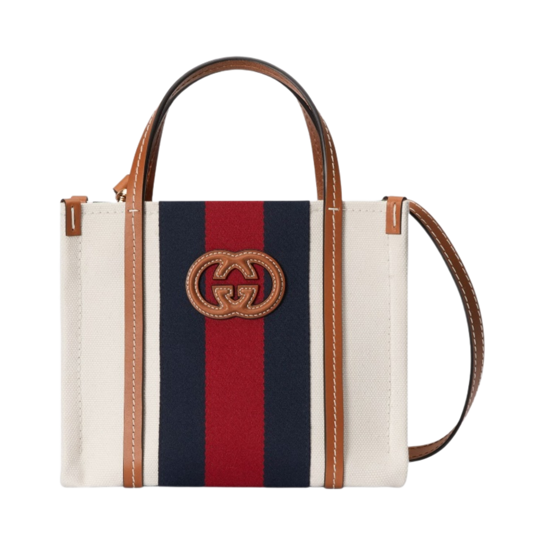 727735-FABCL-9553 Gucci Mini Interlocking G Tote Bag White