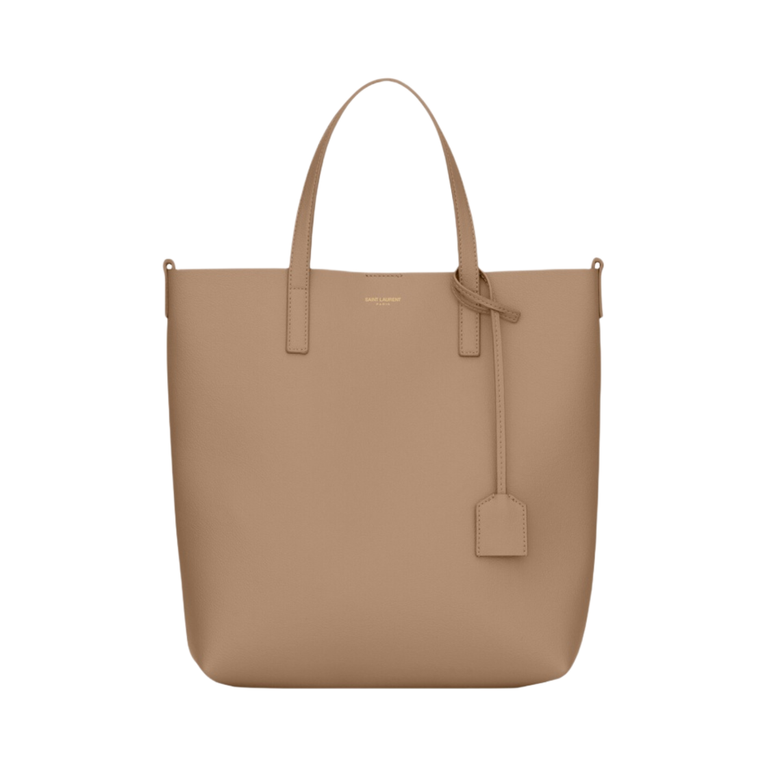 생로랑 쇼핑 N/S토이 서플 레더 그레이쉬 브라운(Saint Laurent Shopping Saint Laurent N/S Toy In Supple Leather Greyish Brown) - 1