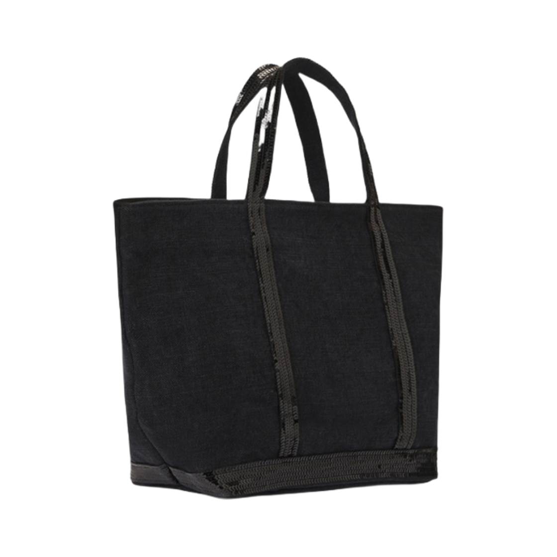 바네사 브루노 리넨 M 카바스 토트 블랙(Vanessa Bruno Linen M Cabas Tote Black) - 2