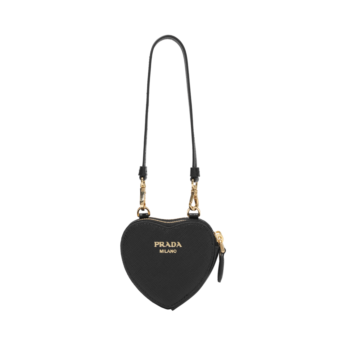 프라다 사피아노 레더 미니 파우치 블랙(Prada Saffiano Leather Mini Pouch Black) - 2