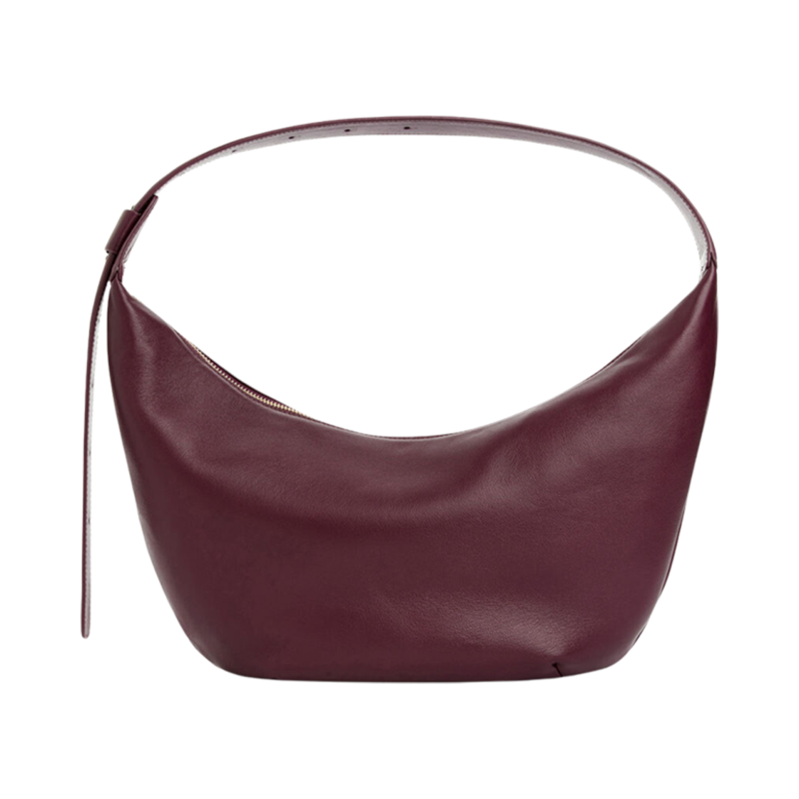1193754-007 Arket Mid Size Curved Shoulder Bag Dark Red