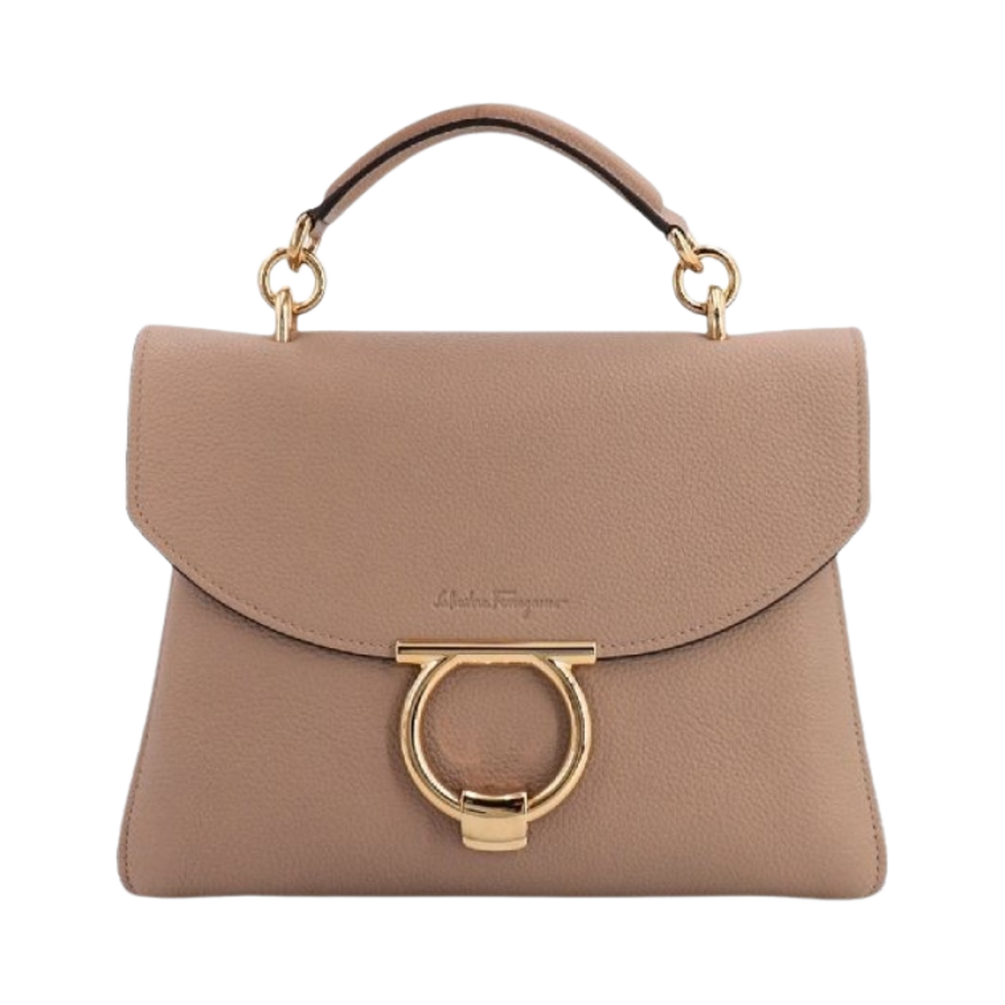 페레가모 간치니 탑 핸들 베이지(Ferragamo Gancini Top Handle Beige) - 1