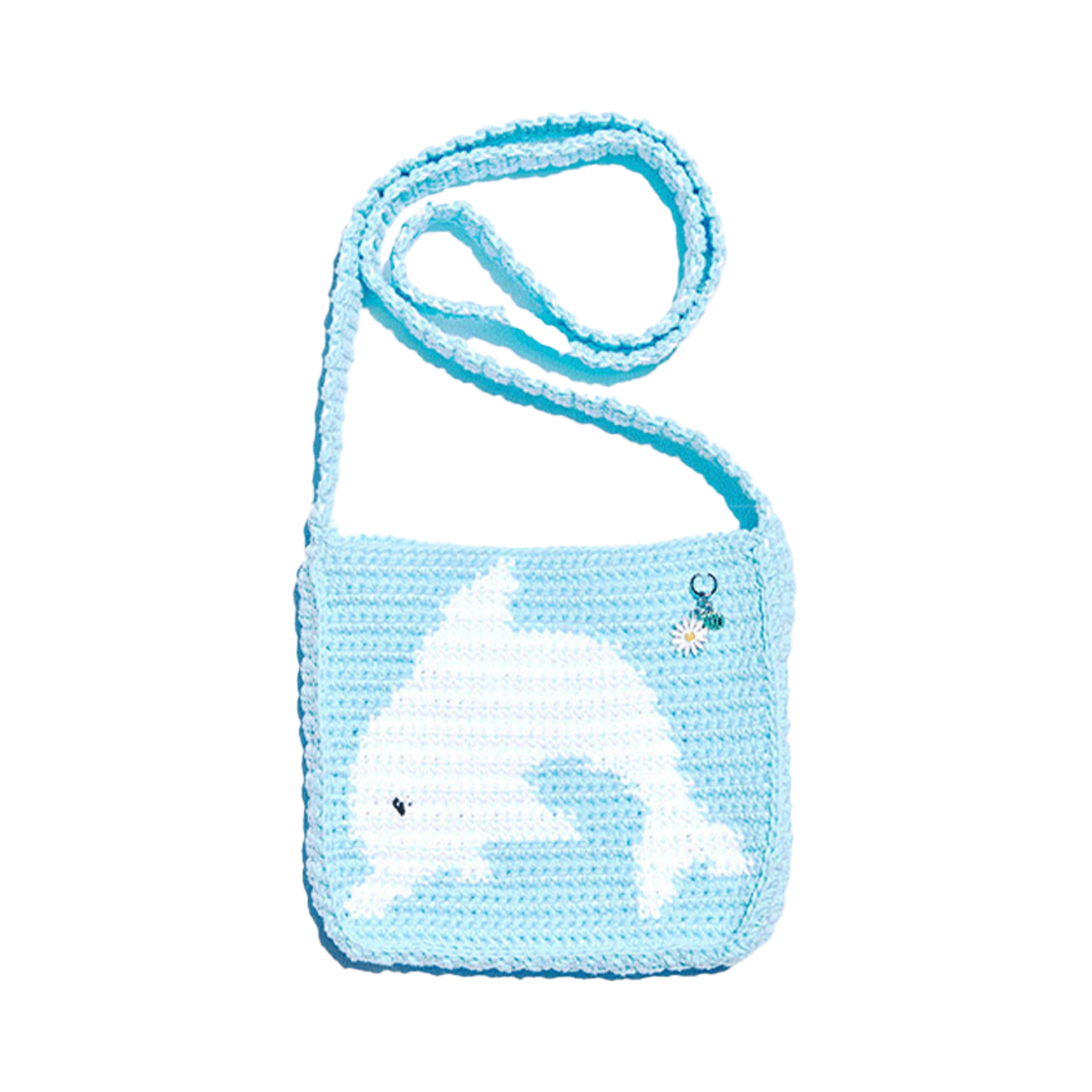 #970 #980_03 NiRO.SERENDiPiTY Dolphin Medium Hand Bag #970 #980 Sky Blue