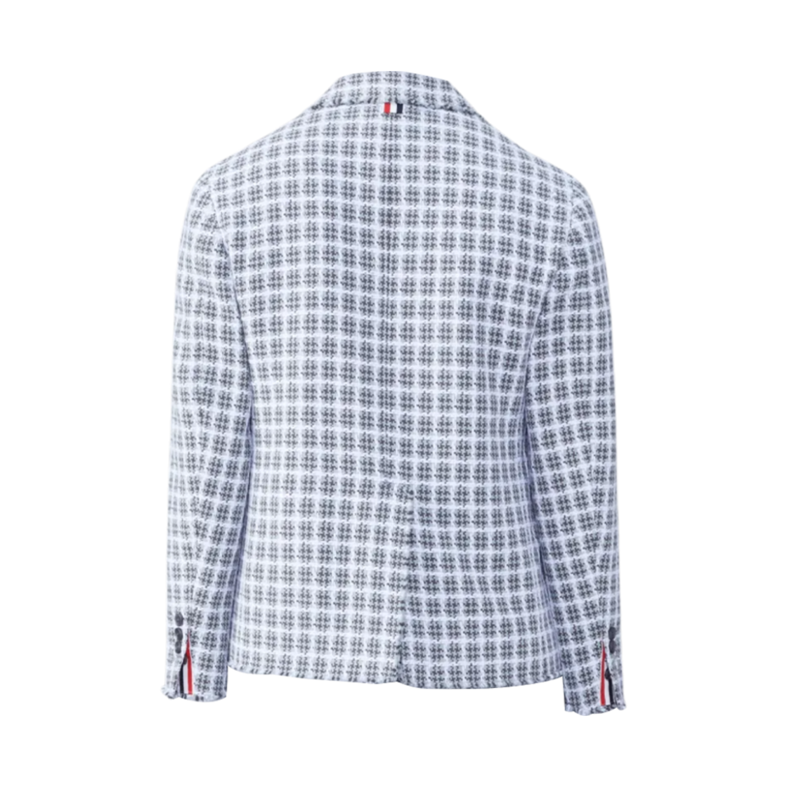 톰브라운 체크 서머 트위드 프레이 색 스포츠 코트 미디움 그레이(Thom Browne Check Summer Tweed Fray Sack Sport Coat Medium Grey) - 2