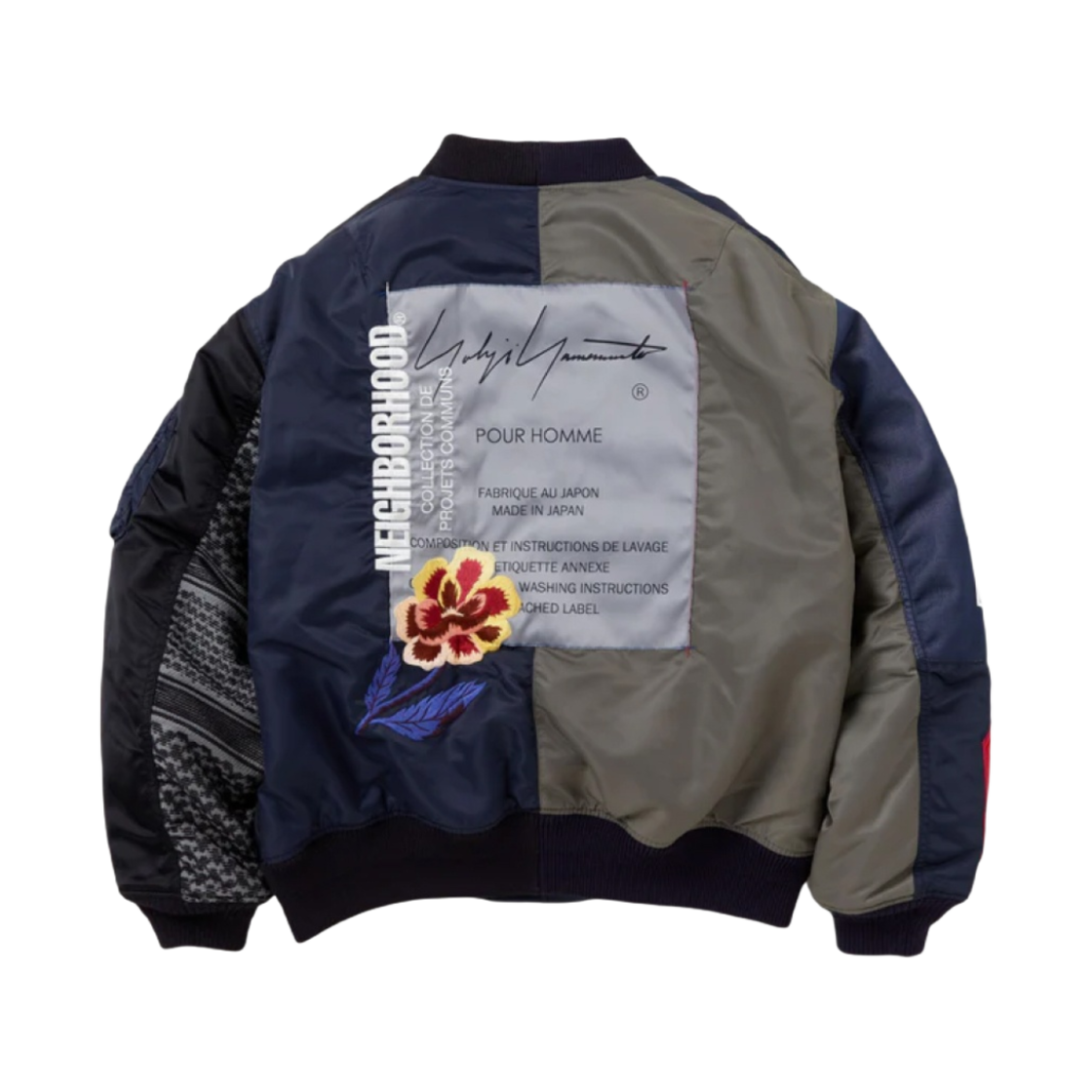 232SPYYN-JKM01S Neighborhood x Yohji Yamamoto MA-1 Jacket Black