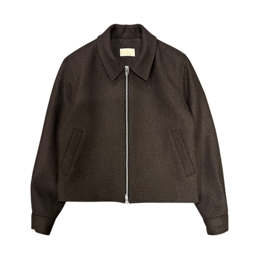 UMCM92BR Undermycar Mu.92 Anti Fxxking Logo Play Cropped Wool Blouson - Brown