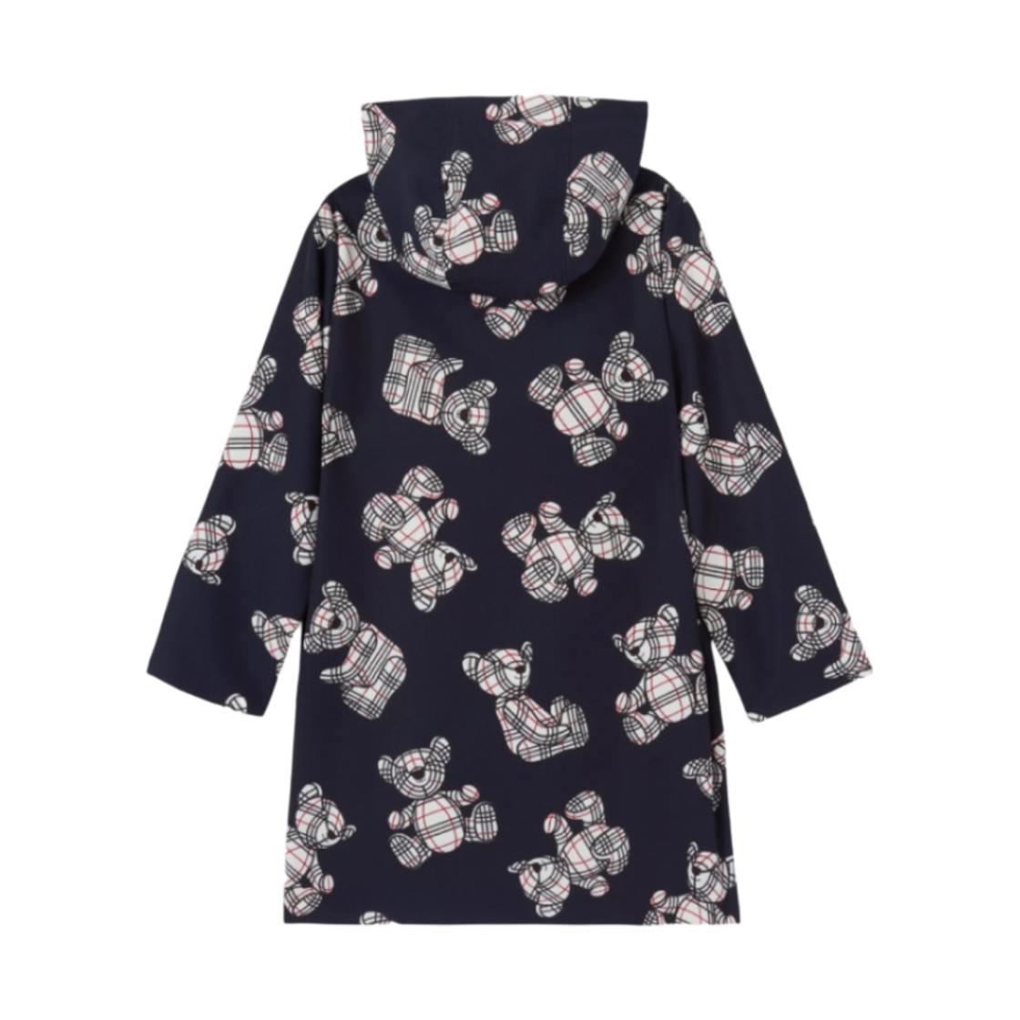 (키즈) 버버리 토마스 베어 프린트 후드 코트 미드나잇((Kids) Burberry Thomas Bear Print Hooded Coat Midnight) - 2
