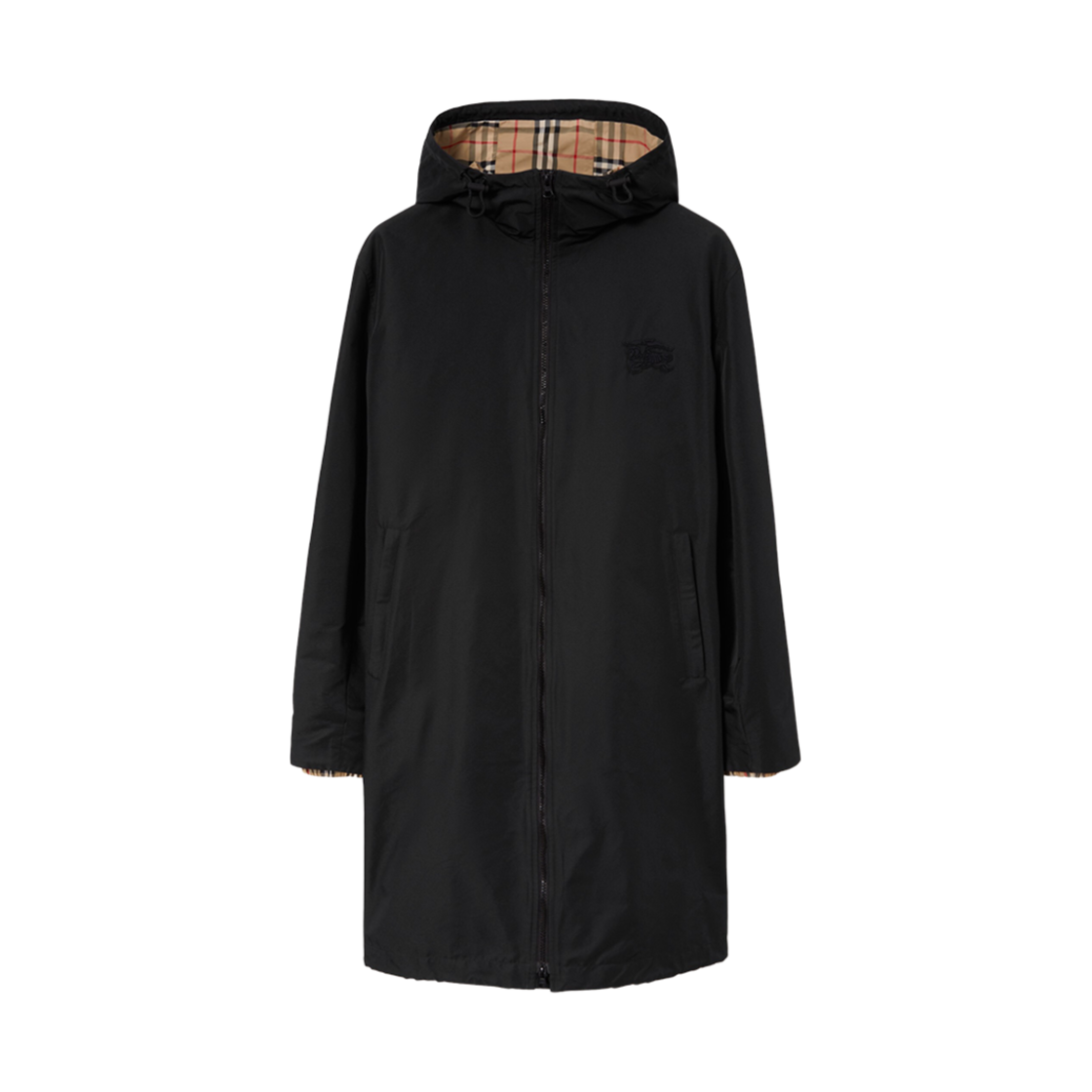 버버리 EKD 나일론 후드 코트 블랙(Burberry EKD Nylon Hooded Coat Black) - 1