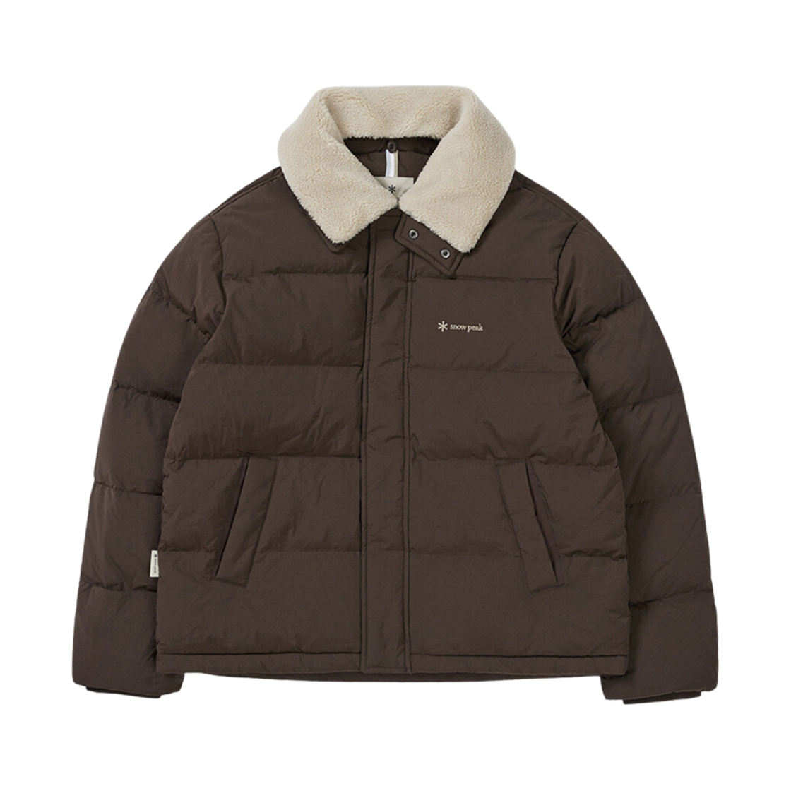 S24WMGDJ56CB Snow Peak Kara Buckleneck Heavy Down Jacket Choco Brown