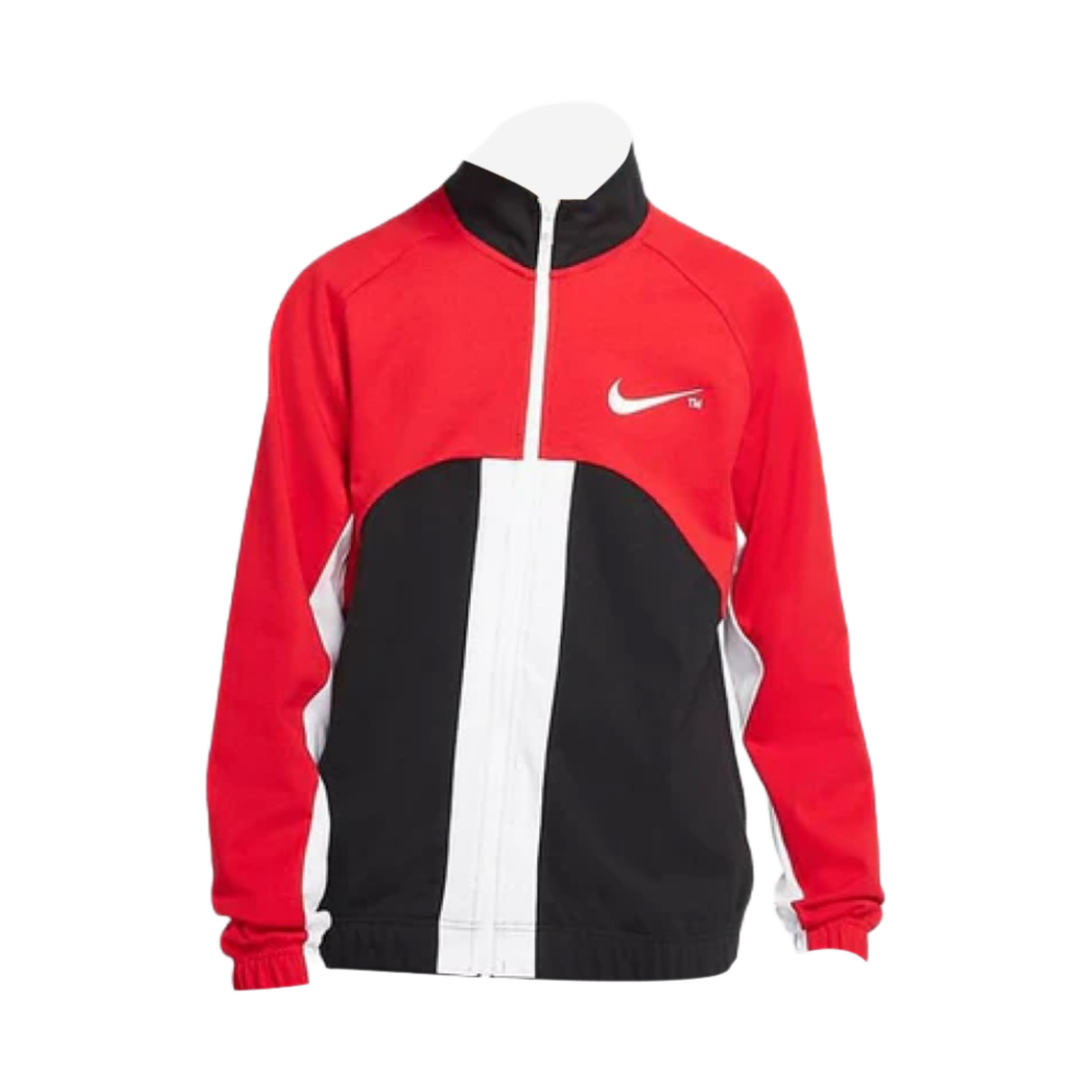 DD5982-657 Nike NSW Swoosh Stitch Knit Stand Collar Logo Jacket University Red