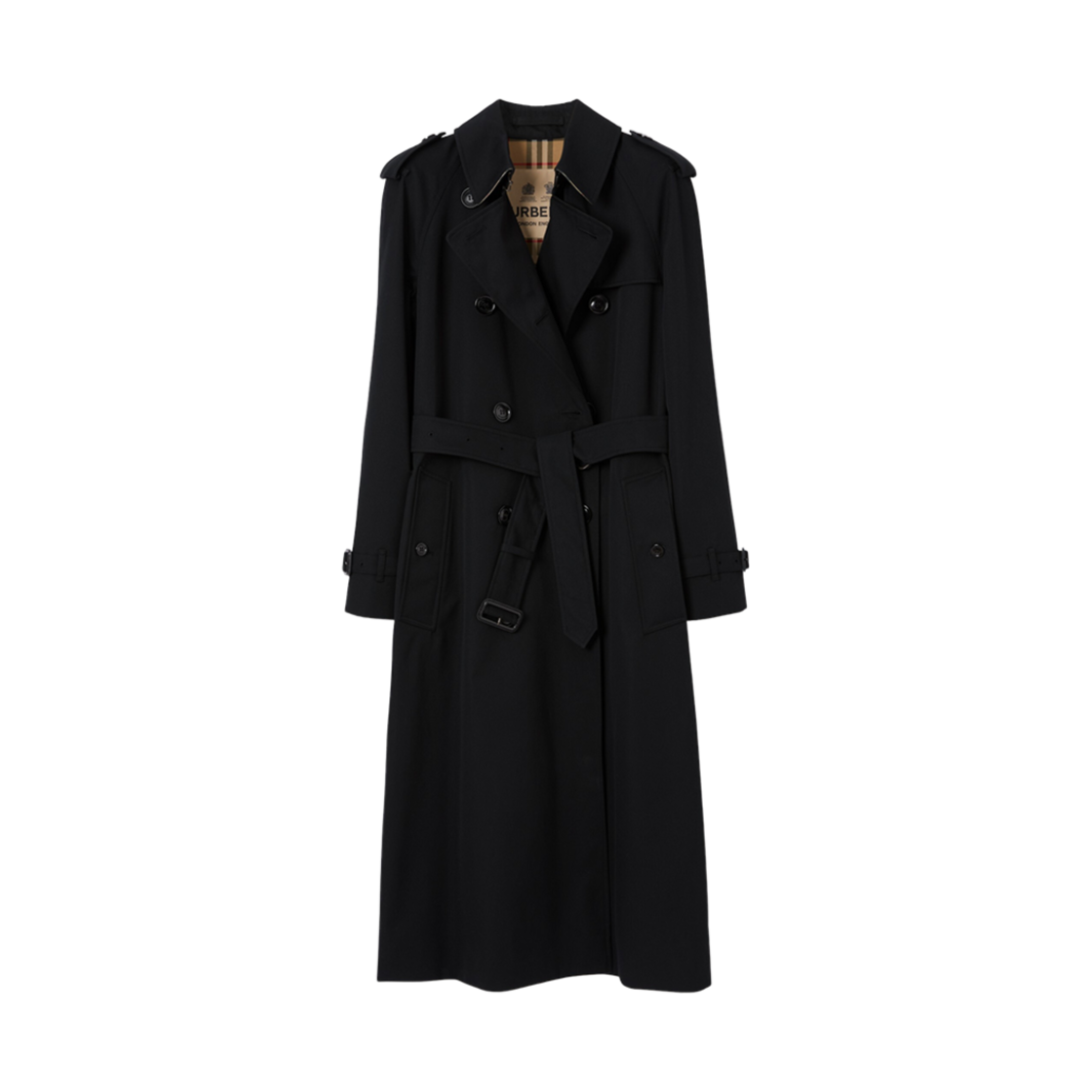 (W) 버버리 워털루 헤리티지 트렌치 코트 블랙((W) Burberry Waterloo Heritage Trench Coat Black) - 1