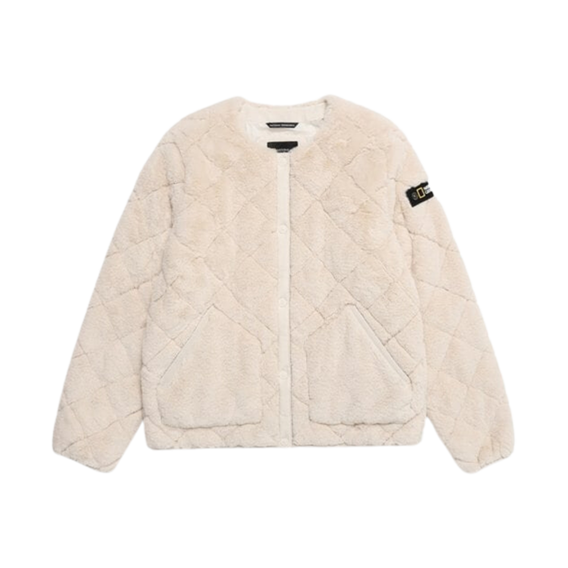 (W) 내셔널 지오그래픽 디퍼 에코 퍼 퀼팅 U 넥 자켓 라이트 베이지((W) National Geographic Dipper Eco Fur Quilting U Neck Jacket Light Beige)