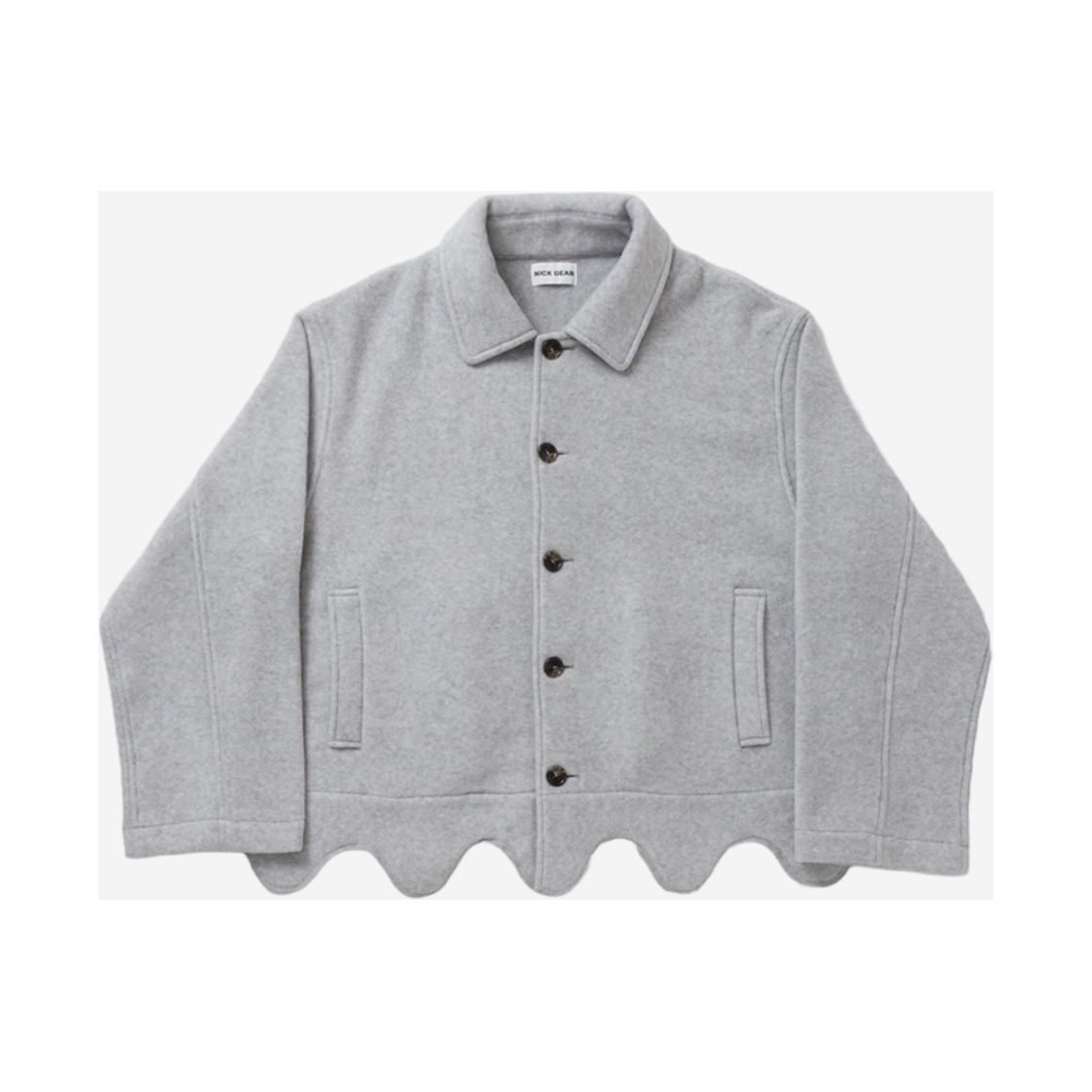 N-24FW03-GR NICK GEAR Wave Fleece Jacket Grey