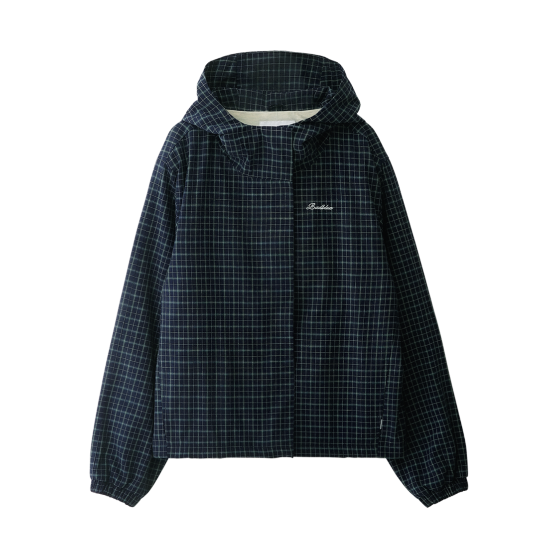 b2525 BadBlue Check Hoodie Jacket Navy