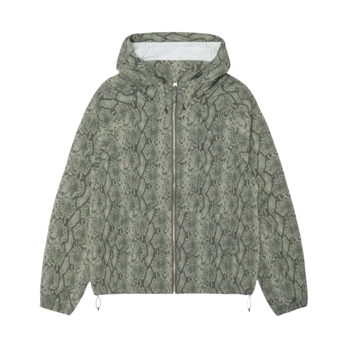 115851 Stussy Beach Shell Snake Print Nylon Olive