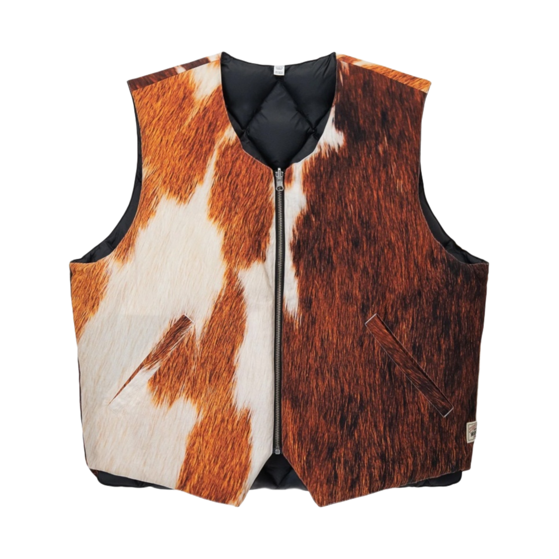 스투시 리버시블 퀼티드 베스트 카우하이드