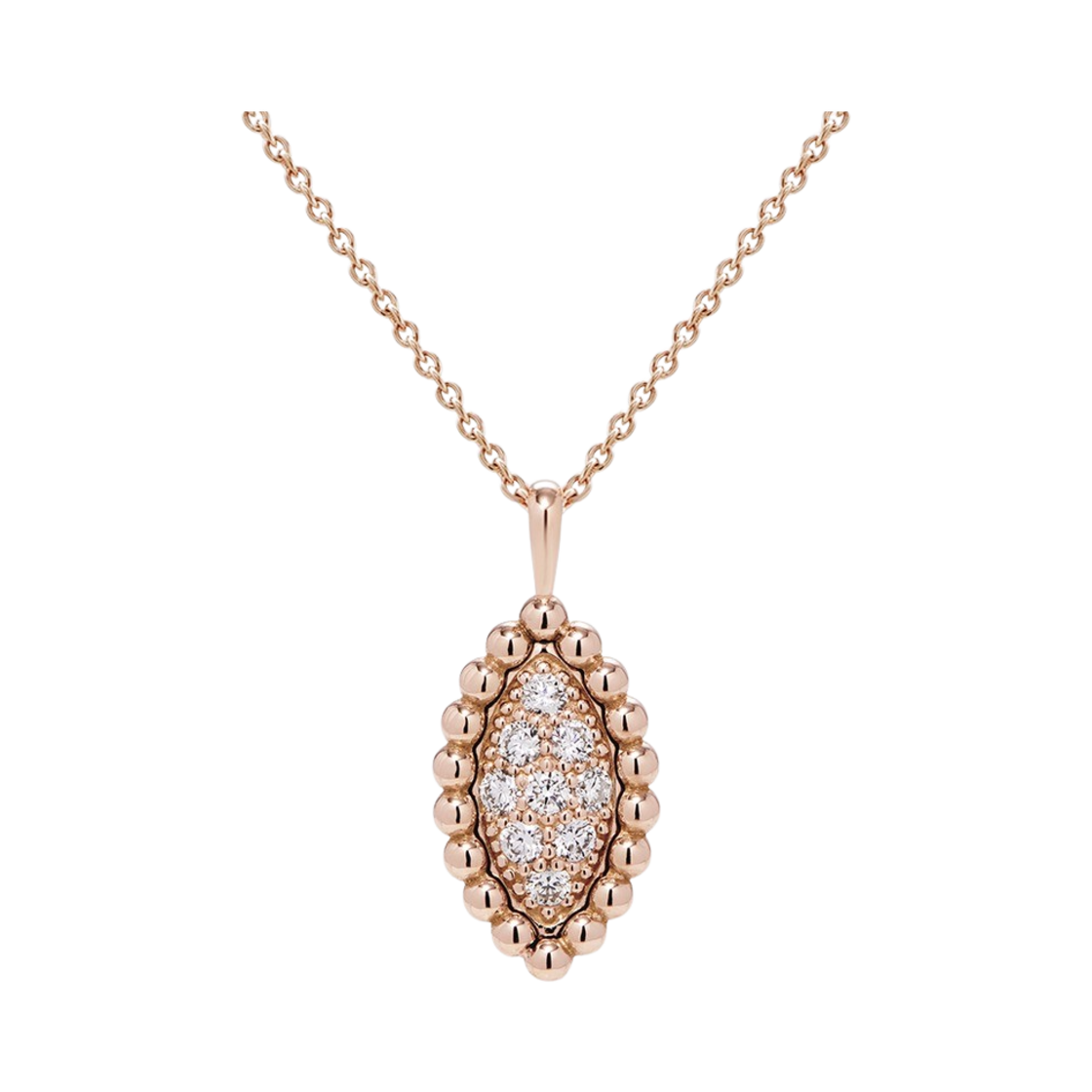 미꼬 우먼 베스티 마퀴즈 다이아몬드 네클리스 핑크 골드