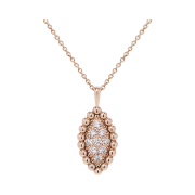 Miko Women Vasty Marquise Diamond Necklace Pink Gold