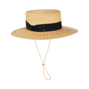 Gucci Straw Boater Hat Beige