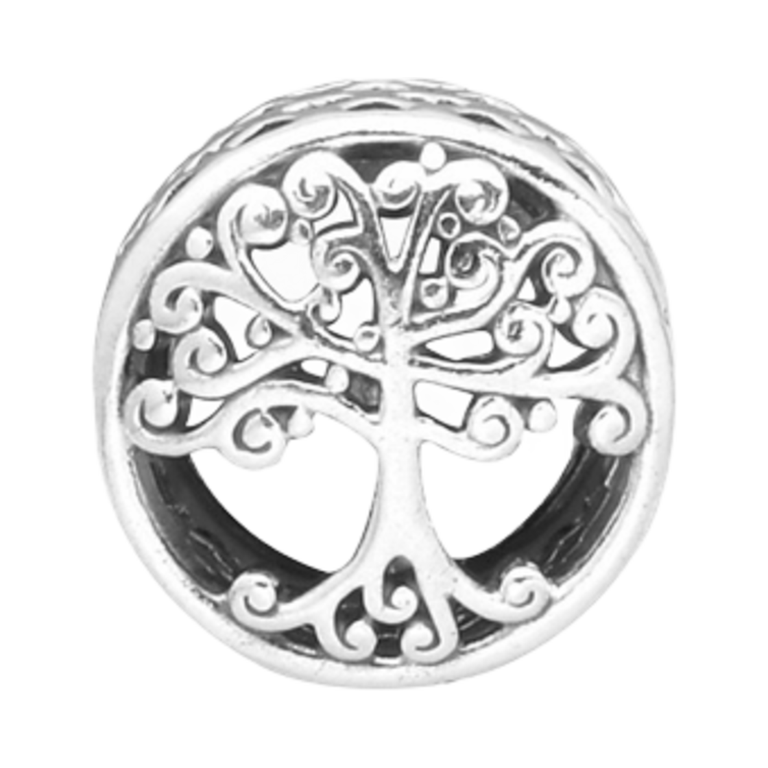 (W) 판도라 오픈워크 패밀리 루트 참 스털링 실버((W) Pandora Openwork Family Roots Charm Sterling Silver) - 1
