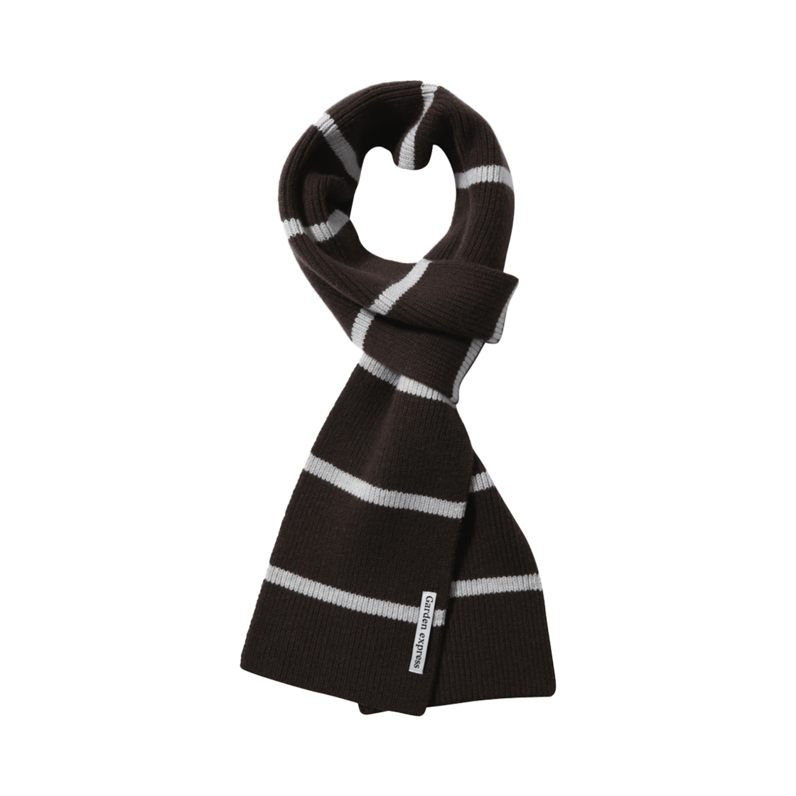 GEACX24899BRX Garden express Cashmere Blend Striped Muffler brown