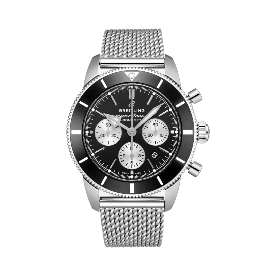 브라이틀링 슈퍼오션 헤리티지 B01 크로노그래프 44 스틸 블랙 메탈