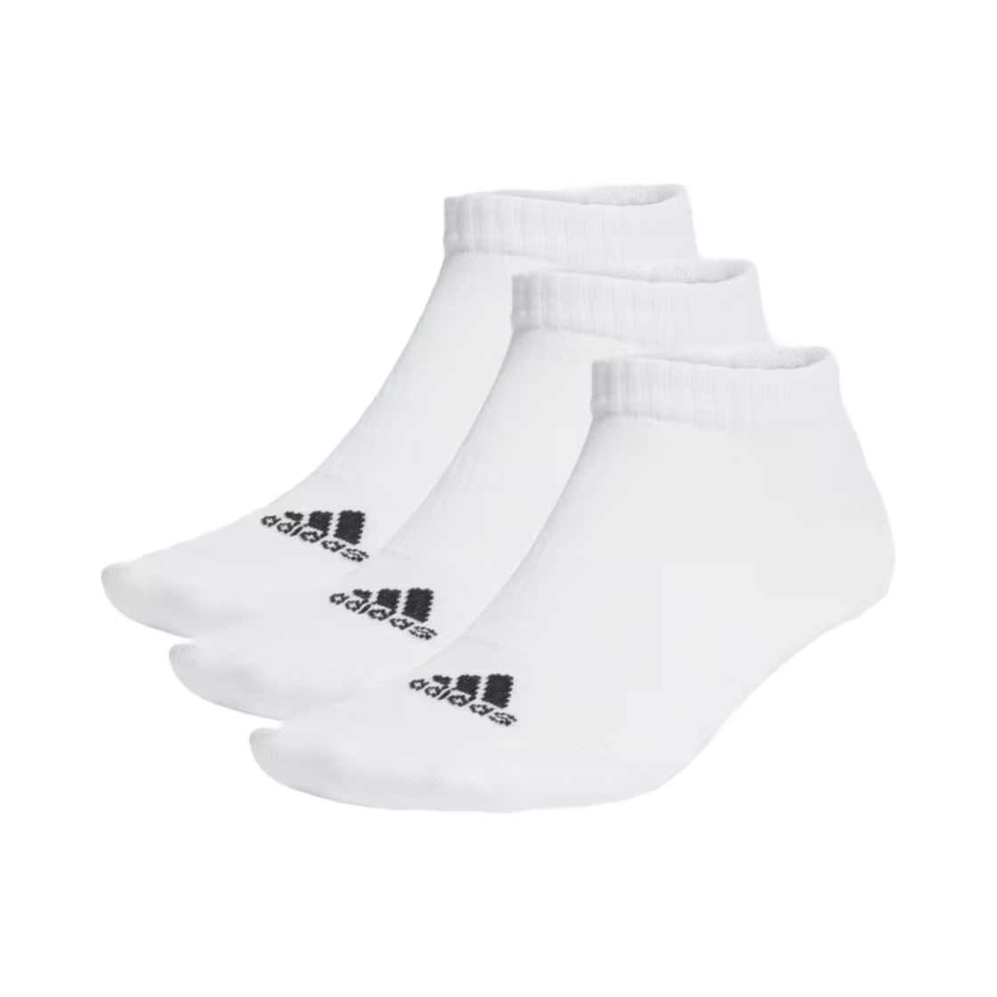 HT3469 Adidas Cushioned Low Cut Socks White Black (3 Pack)