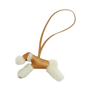 Hermes Budy Charm Merino Wool Milo & Ecru Sesame