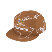 Supreme Worldwide Box Logo New Era Brown - 23FW