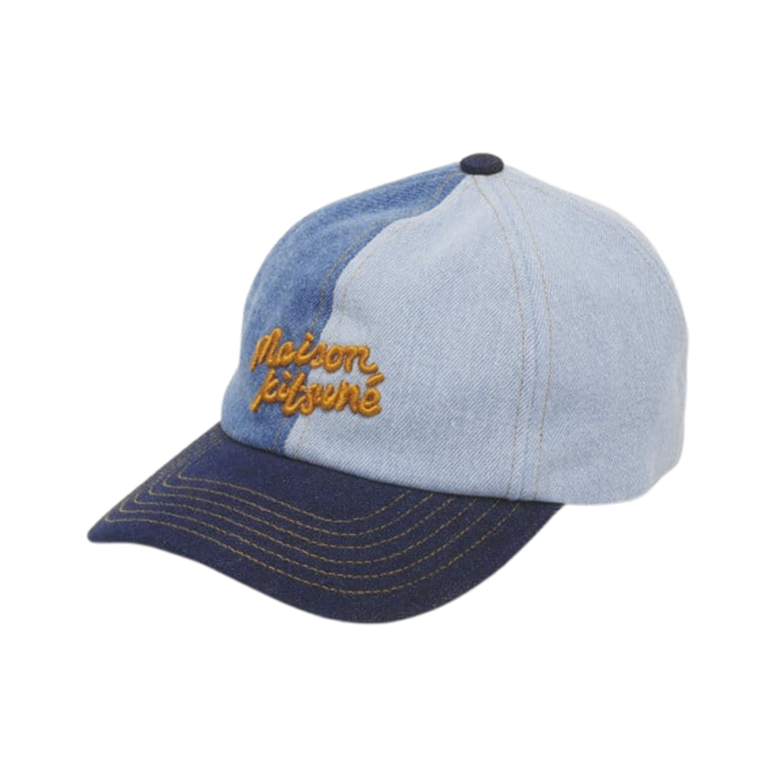 MM06106WW5022-P471 Maison Kitsune Denim 6P Cap Washed Indigo