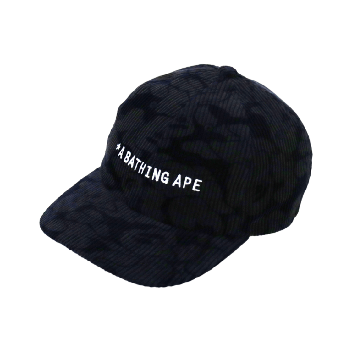 베이프 솔리드 카모 코듀로이 패널 캡 네이비 블루(BAPE Solid Camo Corduroy Panel Cap Navy Blue) - 1