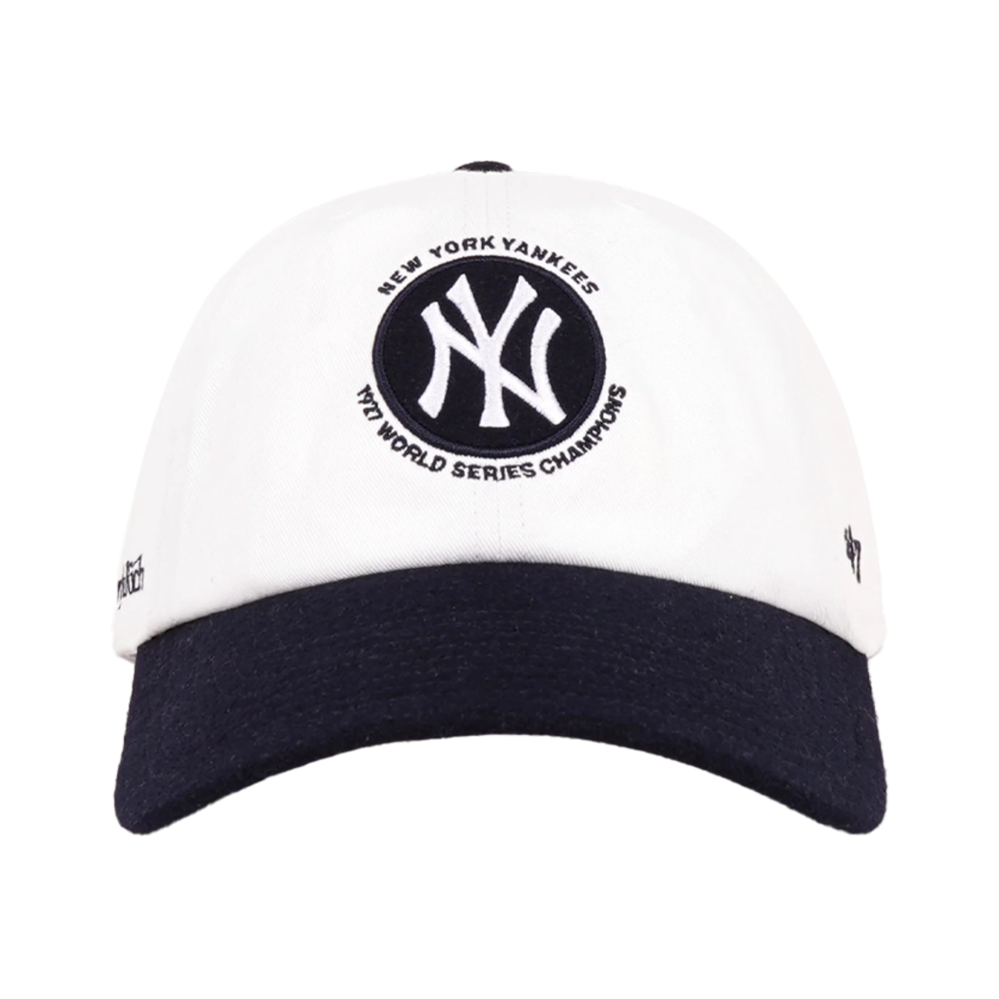 스포티 앤 리치 x 뉴욕 양키스 챔피언 모자 화이트 네이비 네이비 - 24FW(Sporty & Rich x New York Yankees Champions Hat White Navy Navy - 24FW)