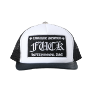 Hansroom Chrome Hearts Fuck Hollywood Trucker Hat Black White