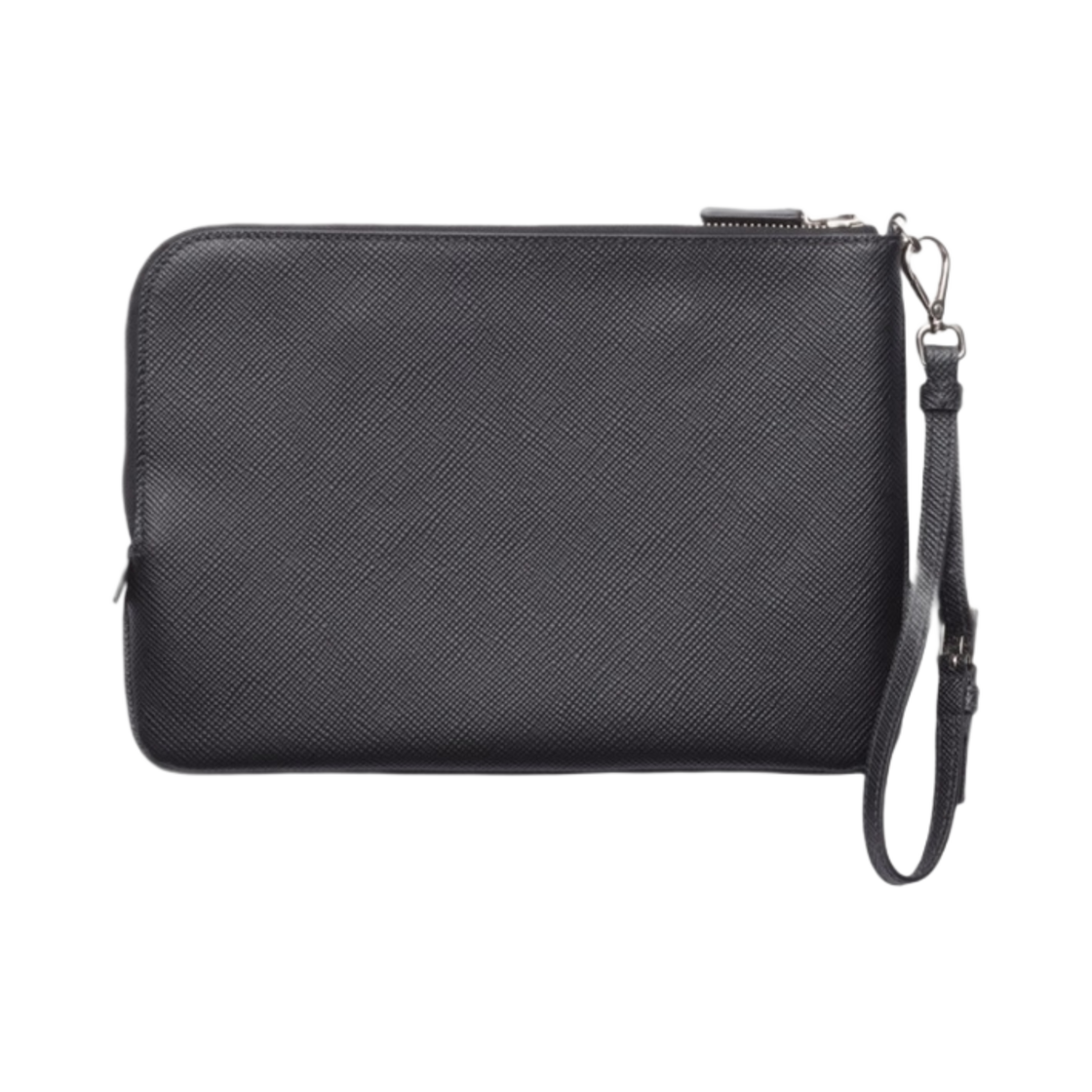 프라다 스몰 사피아노 레더 파우치 블랙(Prada Small Saffiano Leather Pouch Black) - 3
