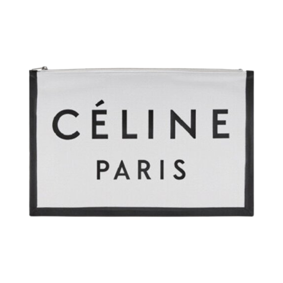 셀린느 로고 스트랩 클러치 화이트 블랙(Celine Logo Strap Clutch White Black)