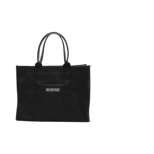 Balenciaga Neo Canvas Tote Bag with Logo Black