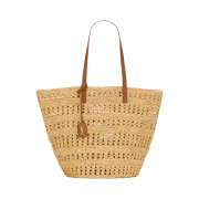 Saint Laurent Panier Medium Bag in Raffia Naturel