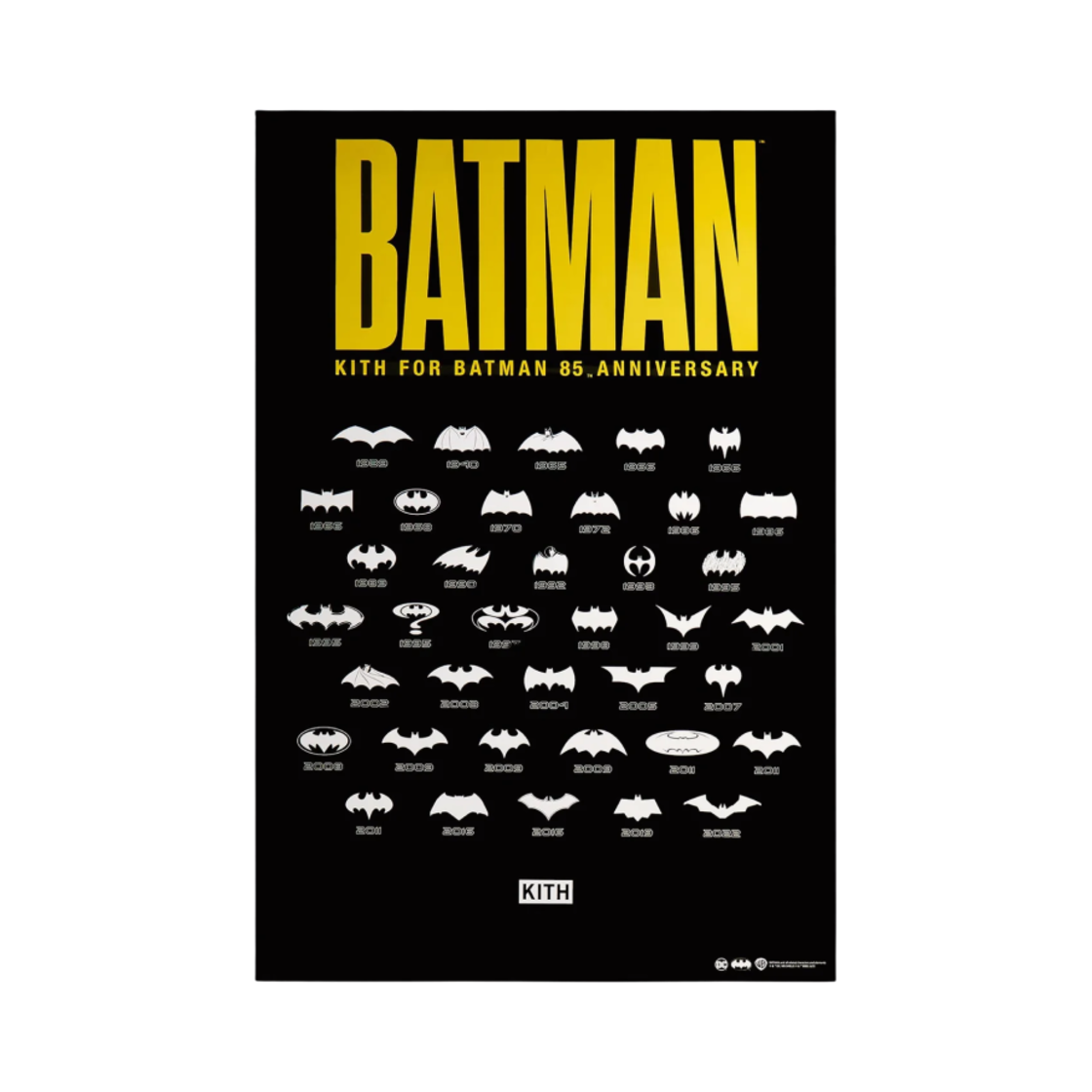 키스 x 배트맨 히스토리 오브 더 배트 심볼 포스터 멀티(Kith x Batman History of the Bat Symbol Poster Multi)
