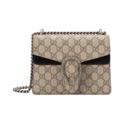 Gucci Dionysus GG Supreme Mini Bag Beige Ebony Black