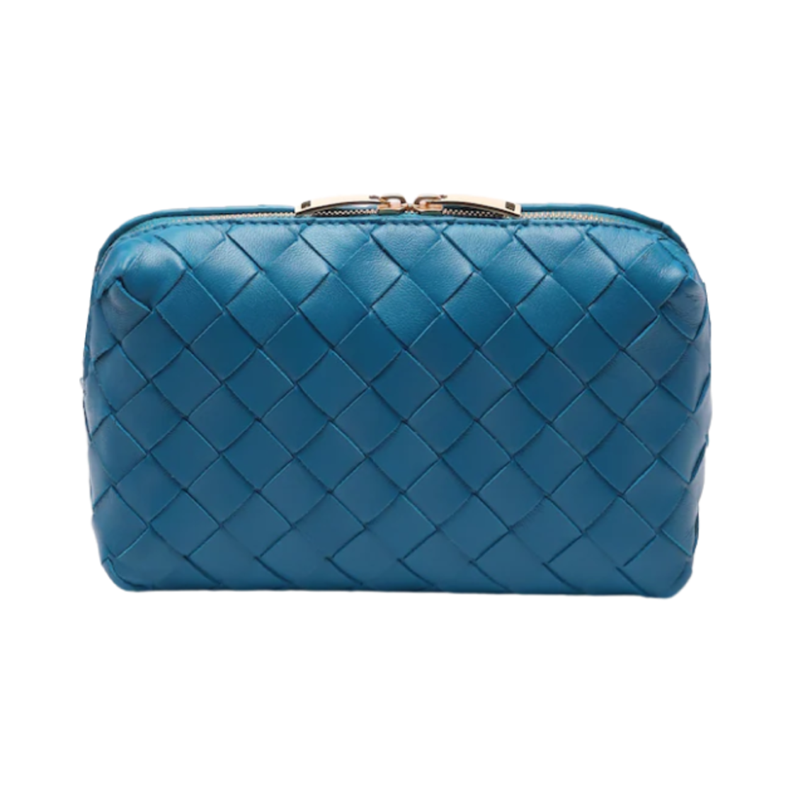 609407VCPP54403 Bottega Veneta Mini Leather Crossbody Bag Blue Print