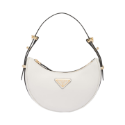 Prada Arque Leather Mini Shoulder Bag White